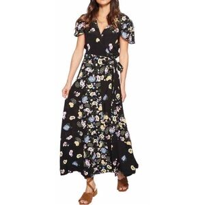 Free People Black Flower Maxi Dress